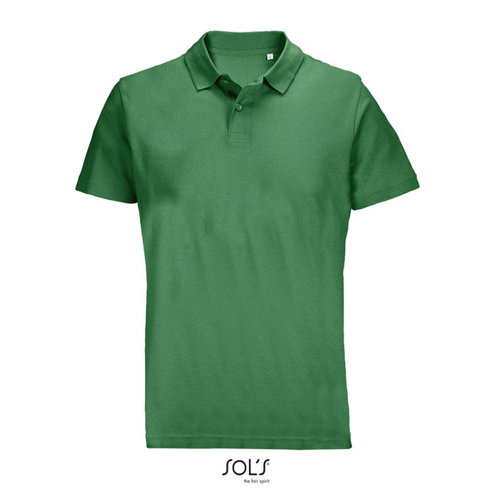 Polo unisexe personnalisé coton PULSE Vert Prairie